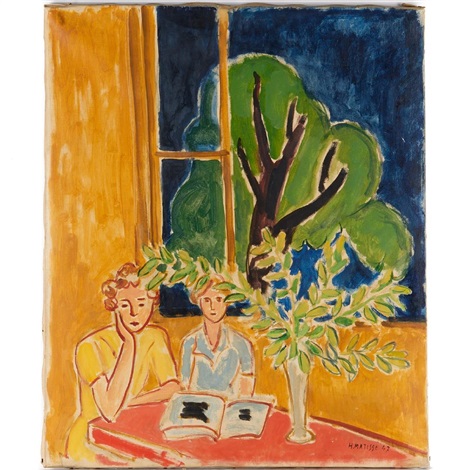 Deux Jeune Filles (1947) Henri Matisse tablo - Dekolata