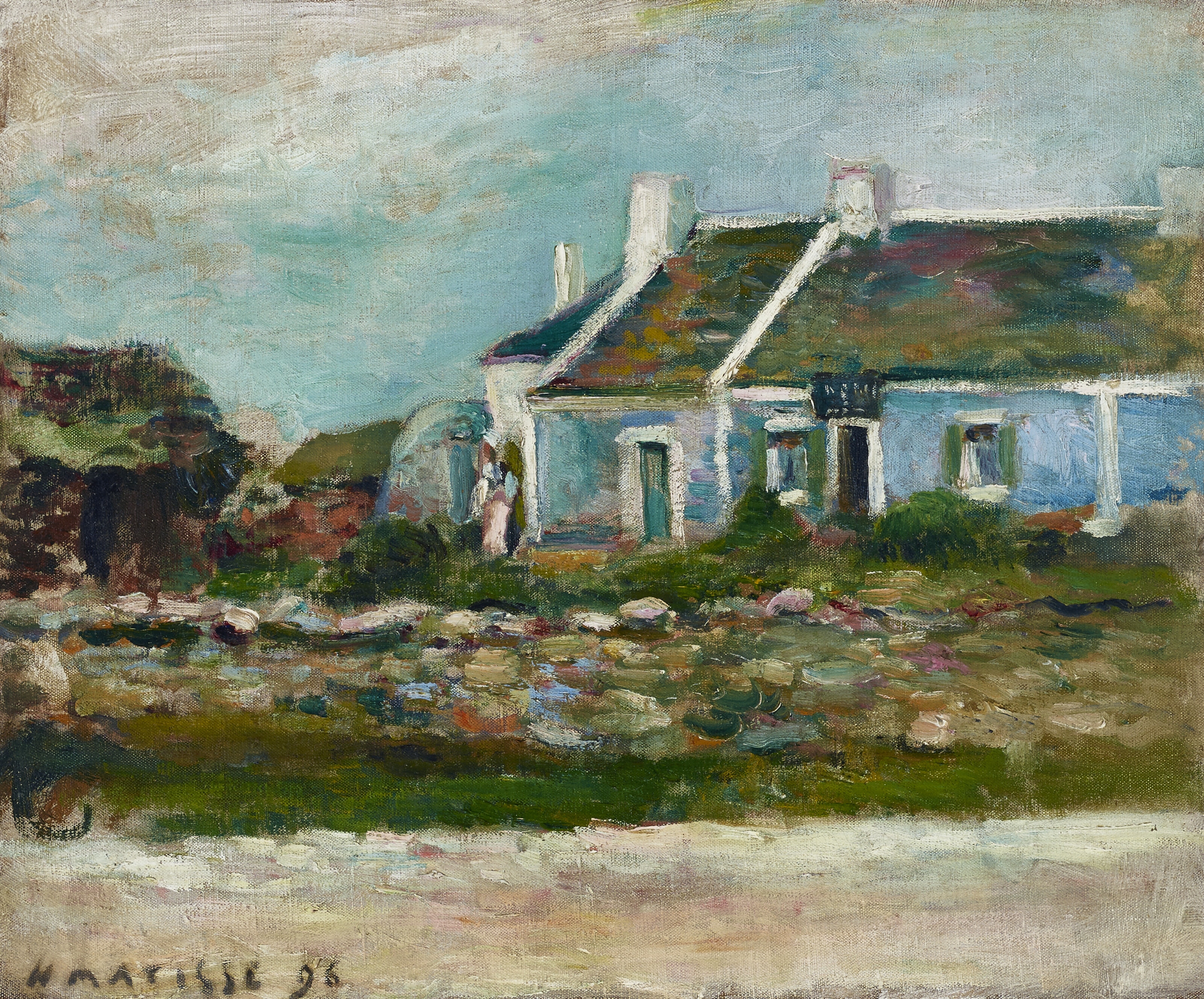 Entree De Cabaret Breton (1896) Henri Matisse tablo - Dekolata
