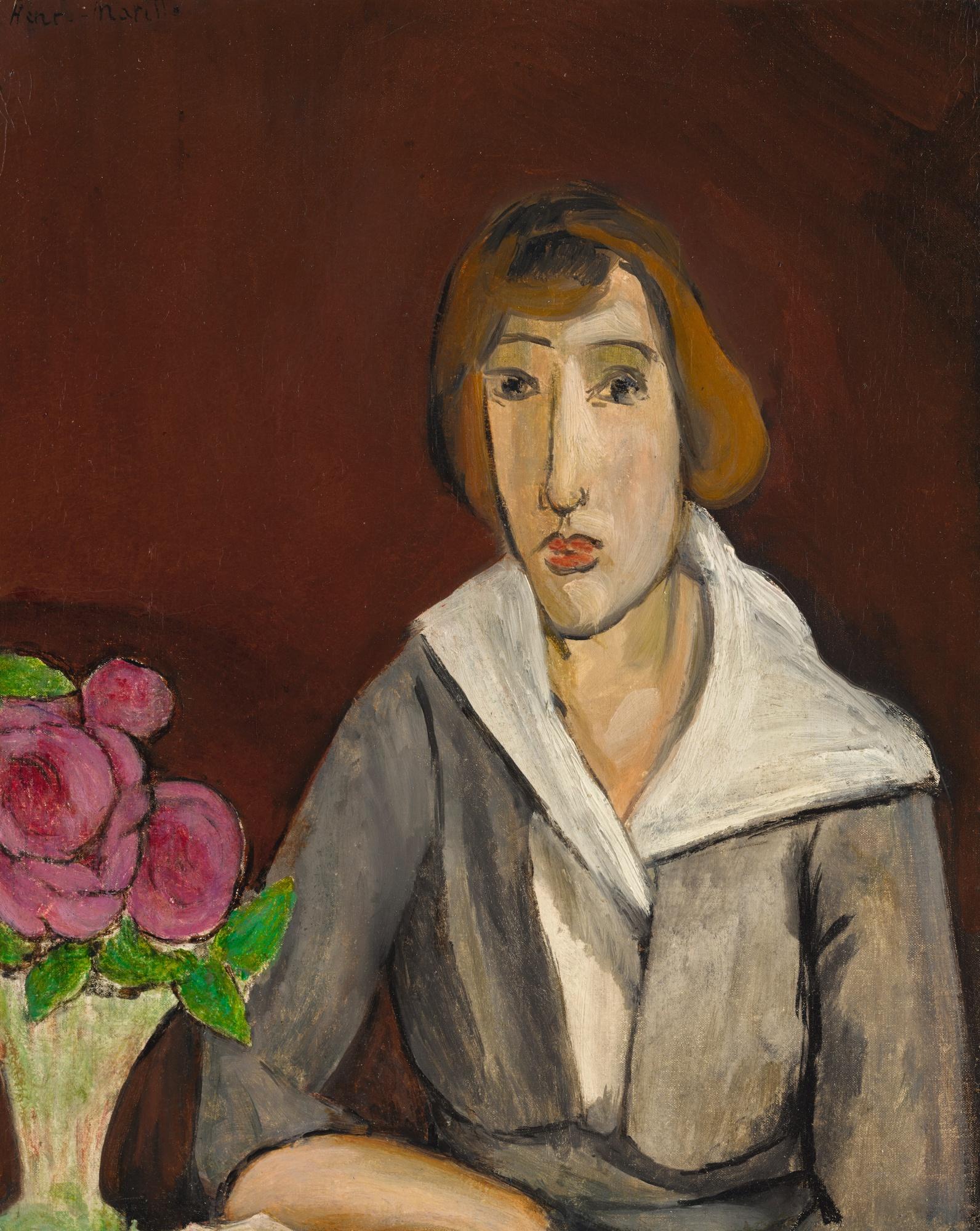 Femme Aux Roses (1918) Henri Matisse tablo - Dekolata