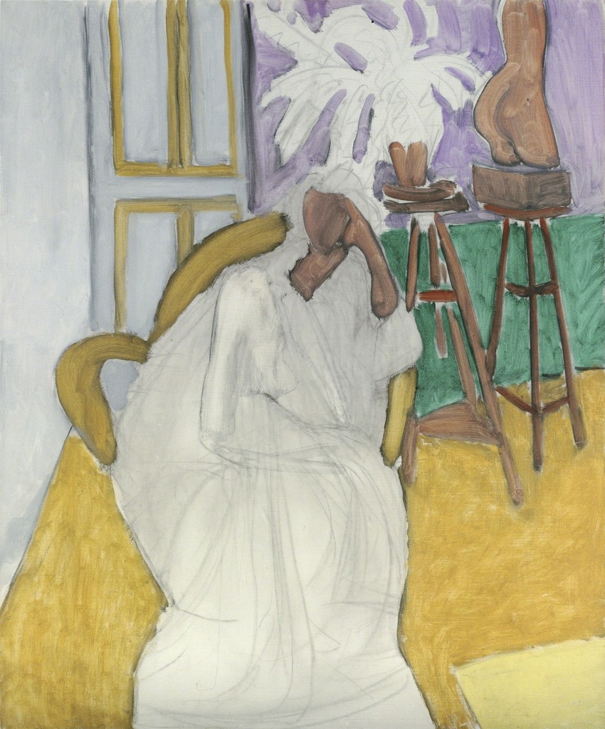 Figure Assise Et Le Torse Grec (La Gandoura) (1939) – Henri Matisse Tablo