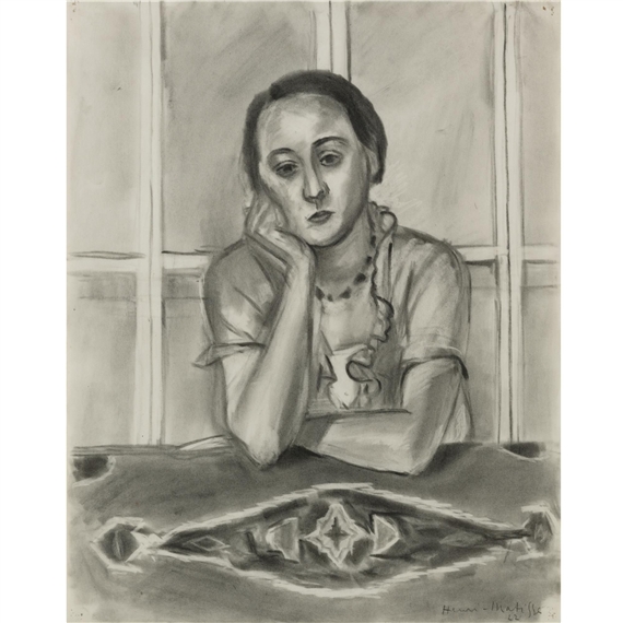 Figure in Scutari Carpet (1922) Henri Matisse tablo - Dekolata