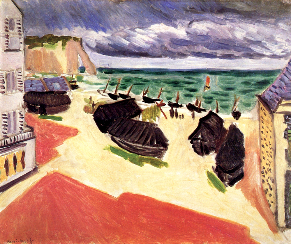 Fishing Boats in Winter, Etretat (1921) Henri Matisse tablo - Dekolata