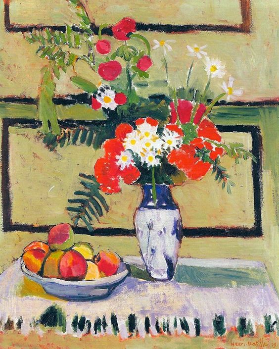 Flowers and Fruit (1909) Henri Matisse tablo - Dekolata