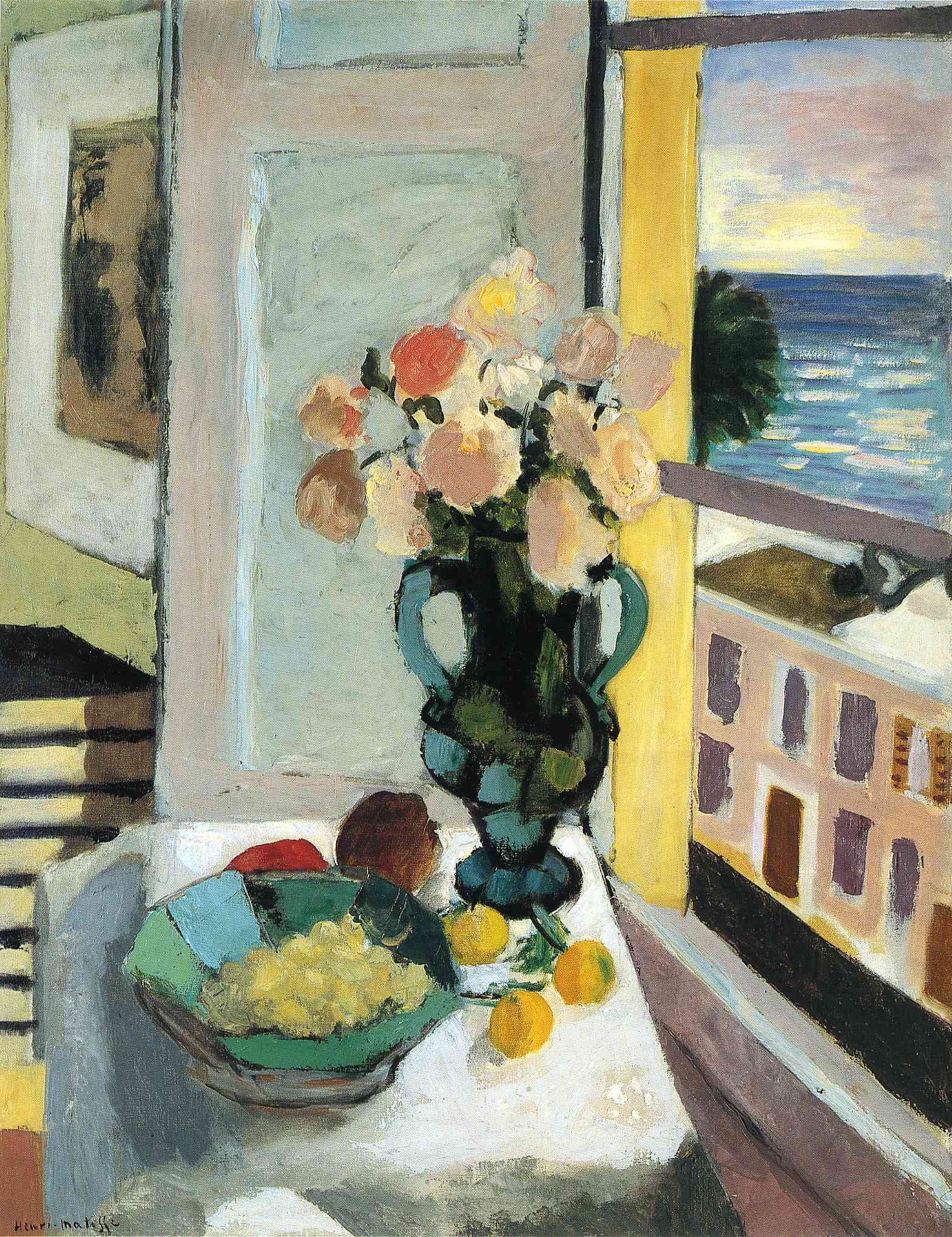 Flowers in front of a Window (1922) Henri Matisse tablo - Dekolata