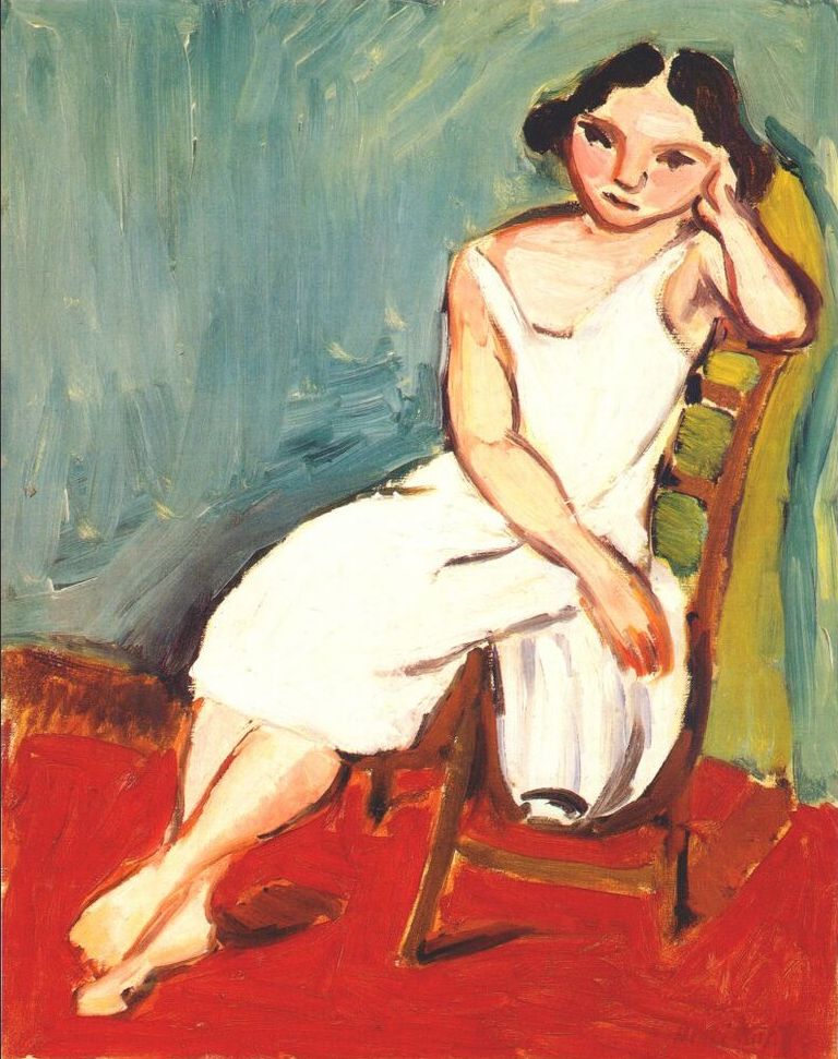 Girl Seated (1909) Henri Matisse tablo - Dekolata