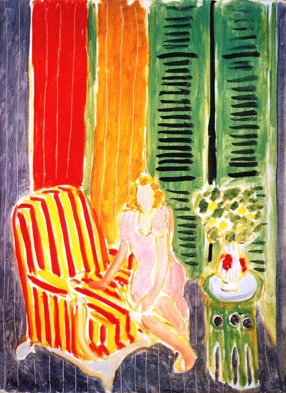 Girl in Pink in An Interior (1942) Henri Matisse tablo - Dekolata