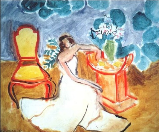 Girl on a White Dress (II) (1941) Henri Matisse tablo - Dekolata