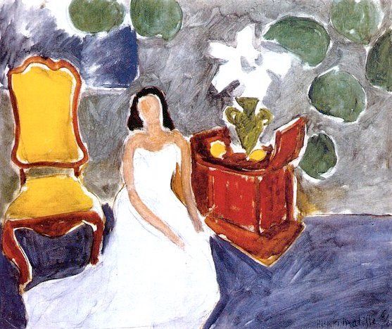 Girl on a White Dress (1941) – Henri Matisse Tablo
