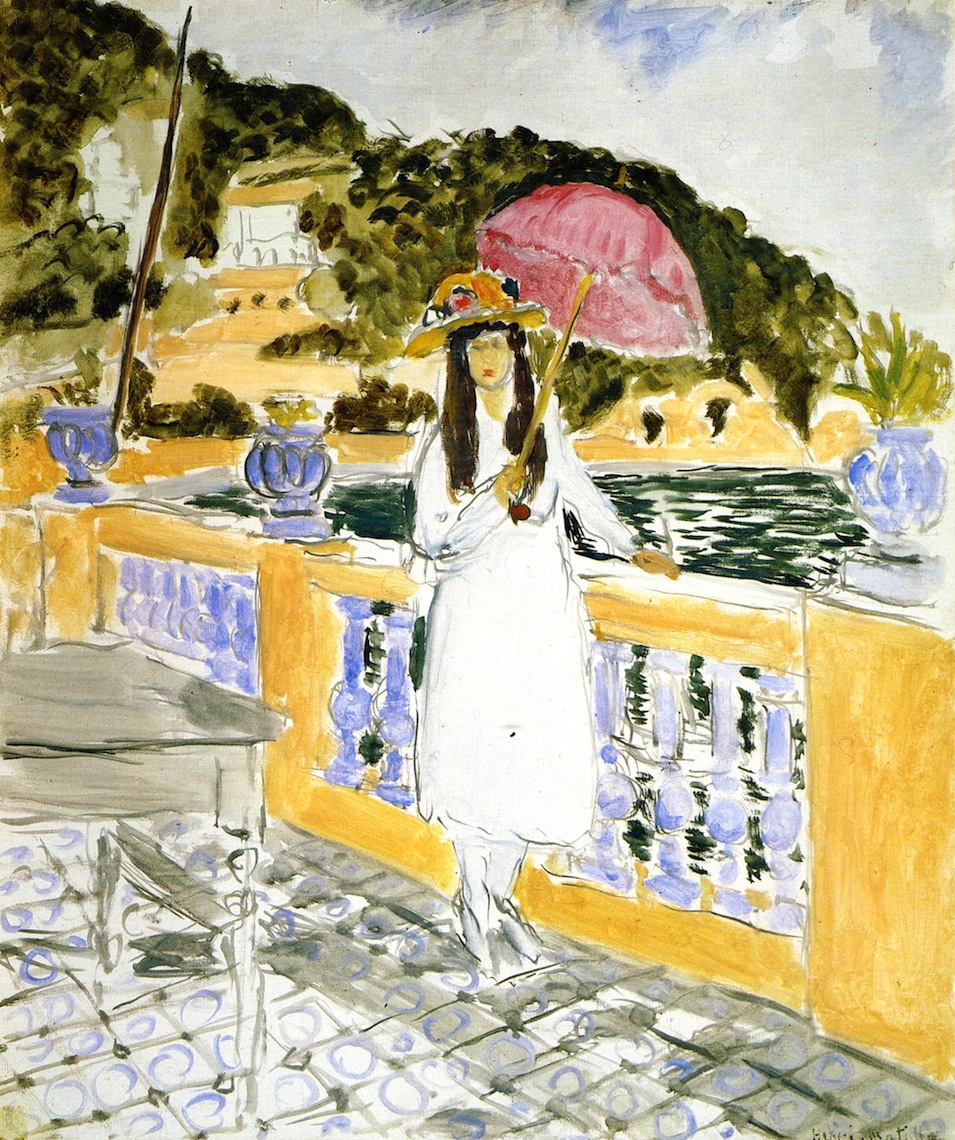 Girl with Pink Umbrella (1919) Henri Matisse tablo - Dekolata