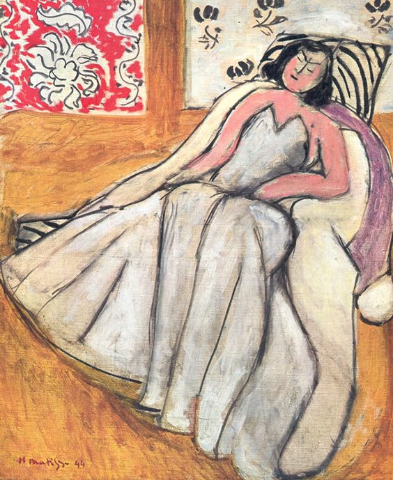 Girl with a Fur Coat (1944) Henri Matisse tablo - Dekolata