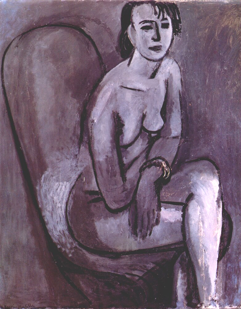 Gray Nude with Bracelet (1914) Henri Matisse tablo - Dekolata