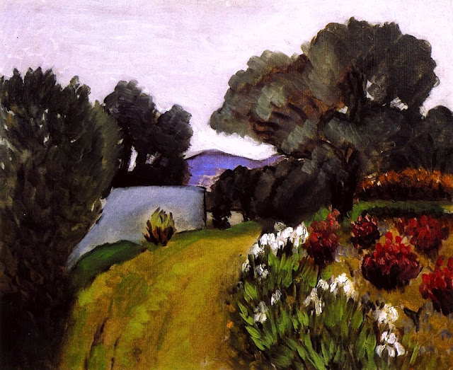 In the Nice Countryside, Garden of Irises (1919) Henri Matisse tablo - Dekolata
