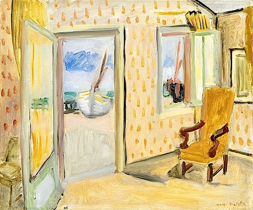 Interior, Open Door (1920) Henri Matisse tablo - Dekolata