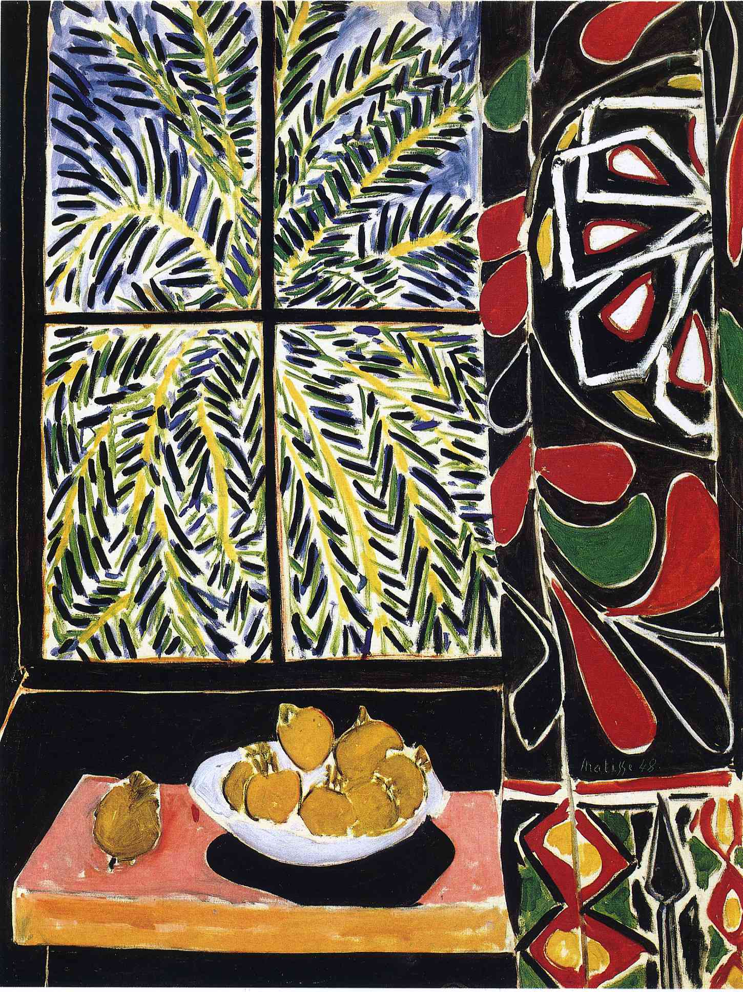 Interior with Egyptian Curtain (1948) – Henri Matisse Tablo