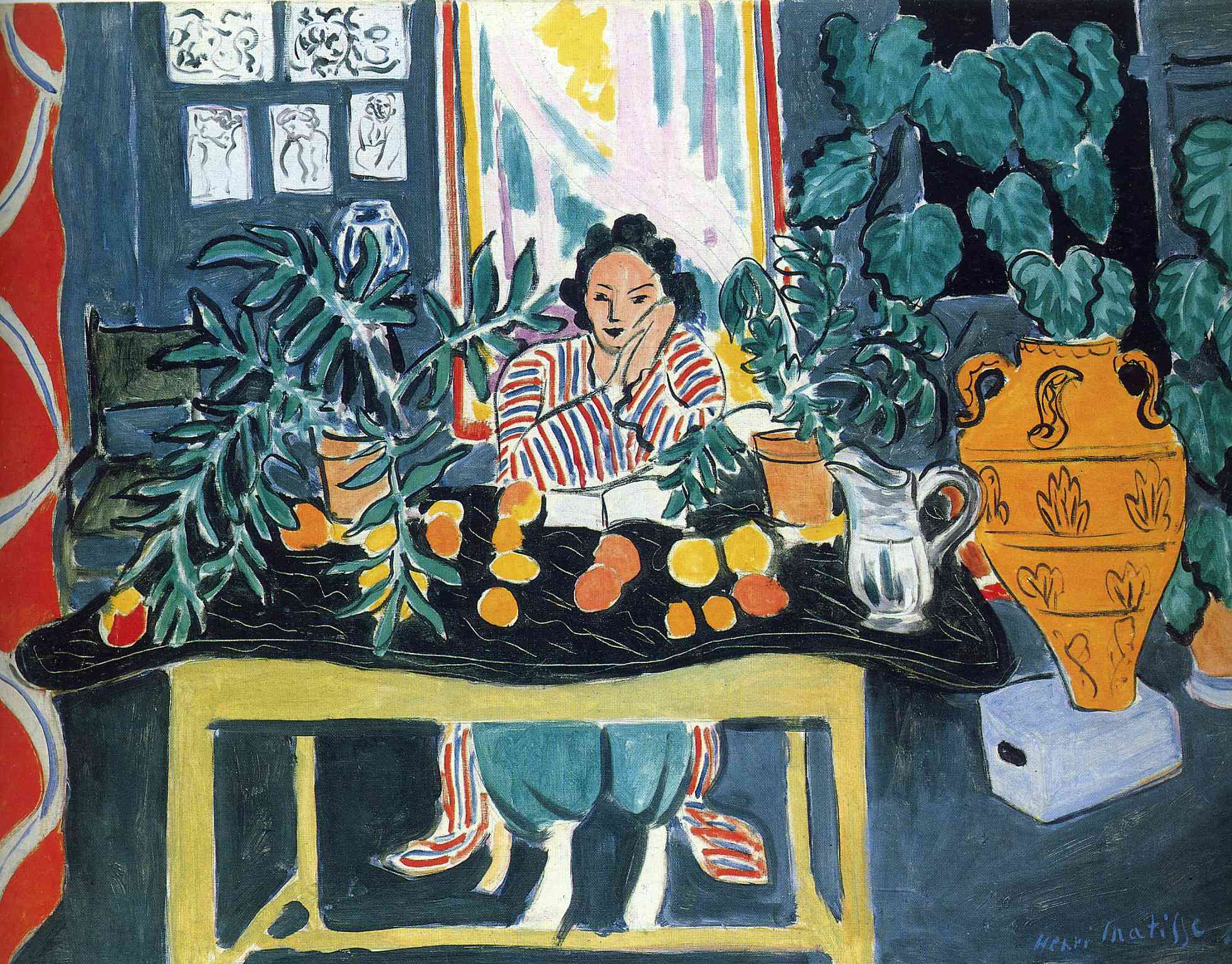 Interior with Etruscan Vase (1940) Henri Matisse tablo - Dekolata