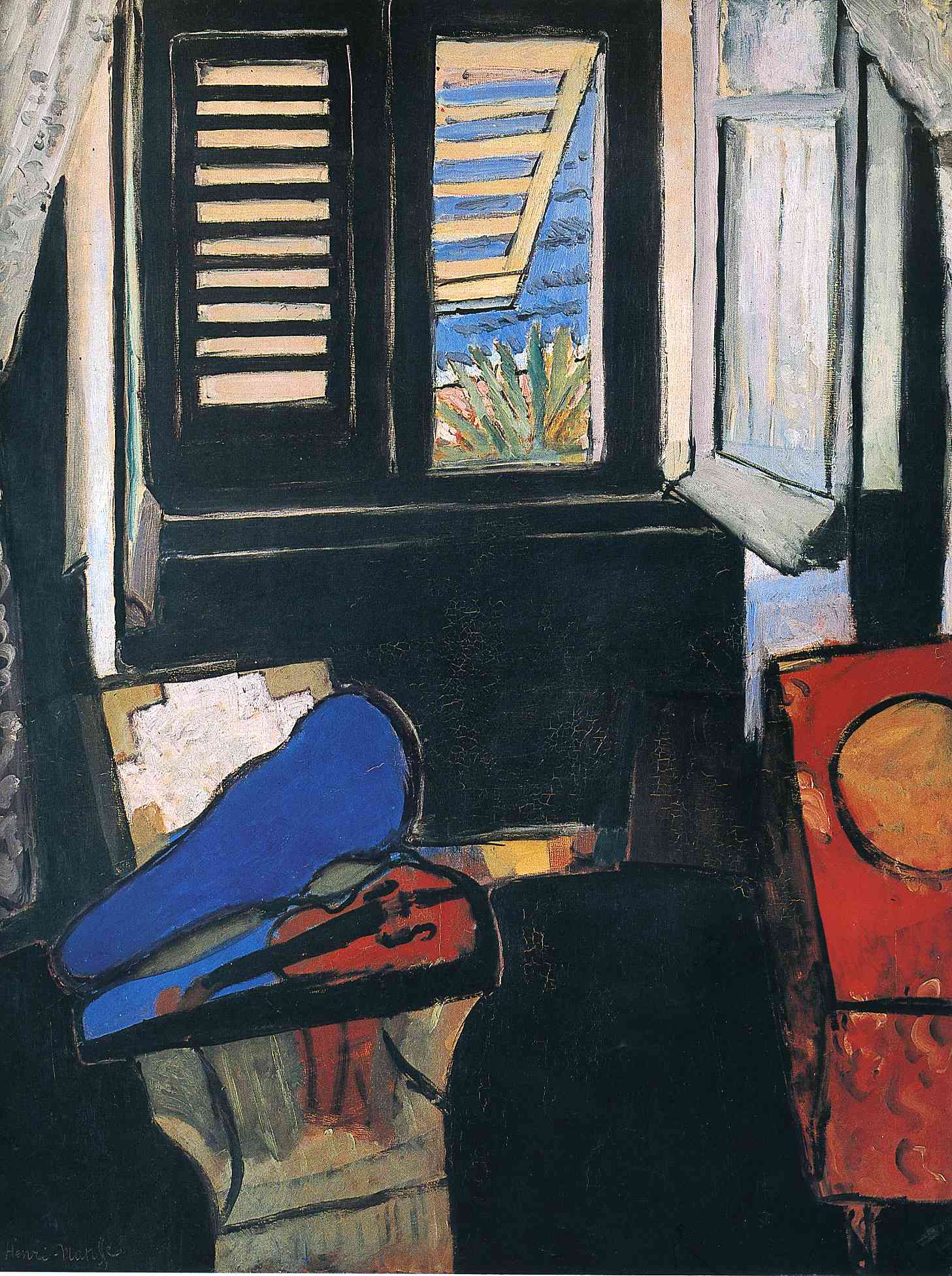 Interior with a Violin (1917) – Henri Matisse Tablo