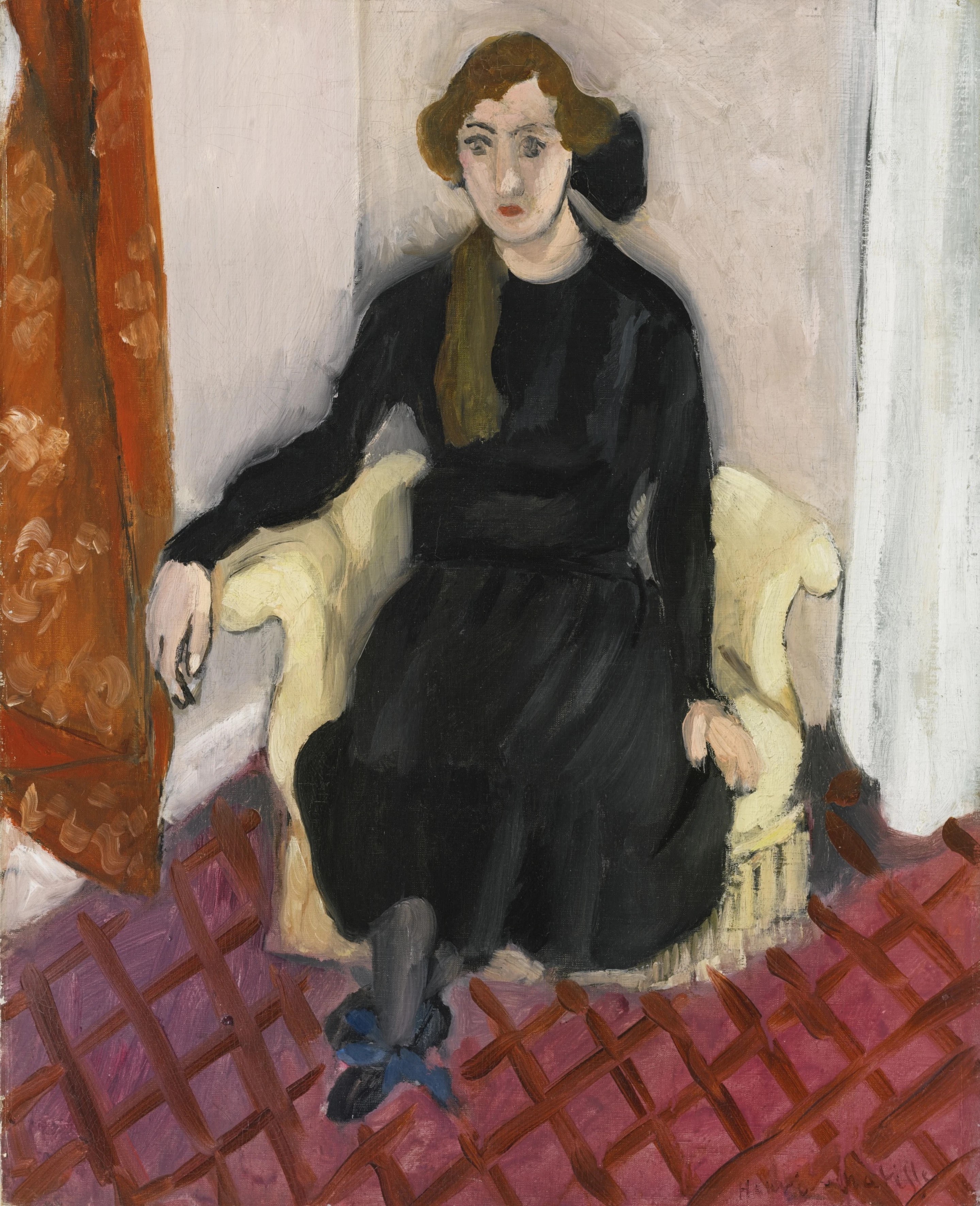 Jeune Fille En Noir (1921) – Henri Matisse Tablo