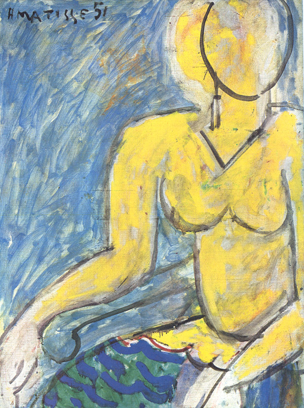 Kathy With a Yellow Dress (1951) Henri Matisse tablo - Dekolata