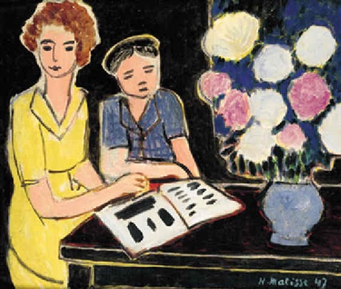 La Lecture (1947) Henri Matisse tablo - Dekolata