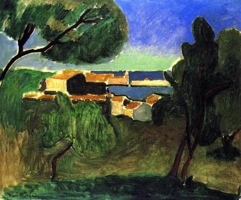 Landscape at Collioure III (1907) Henri Matisse tablo - Dekolata