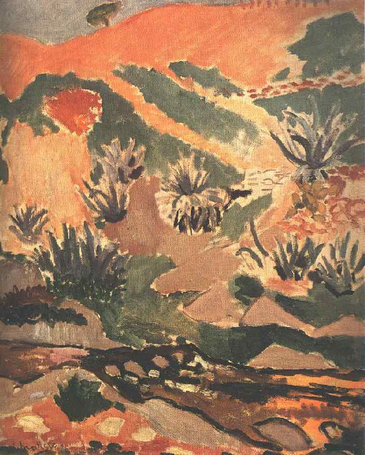Landscape with Brook (Brook with Aloes) (1907) Henri Matisse tablo - Dekolata