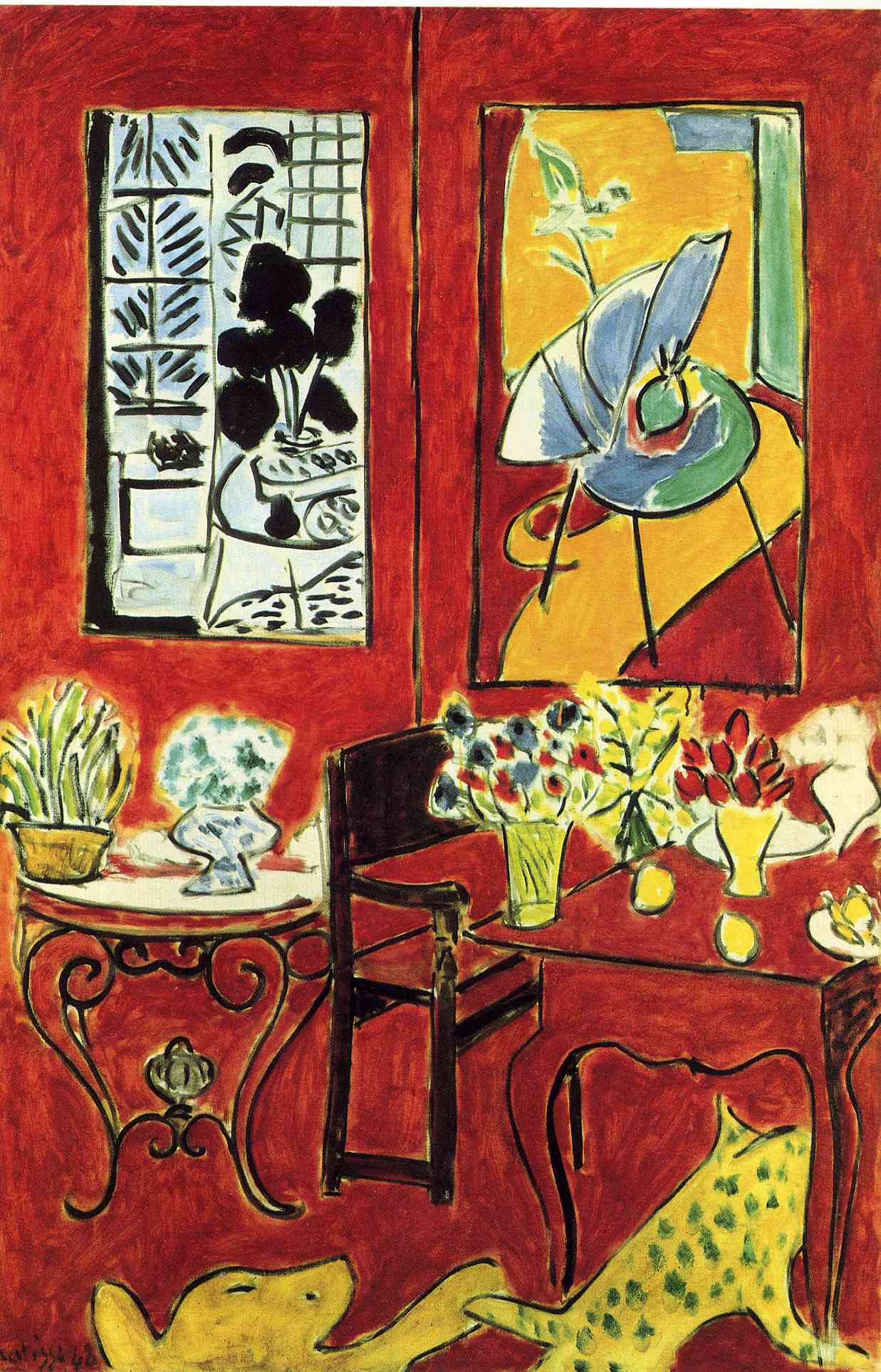 Large Red Interior (1948) Henri Matisse tablo - Dekolata