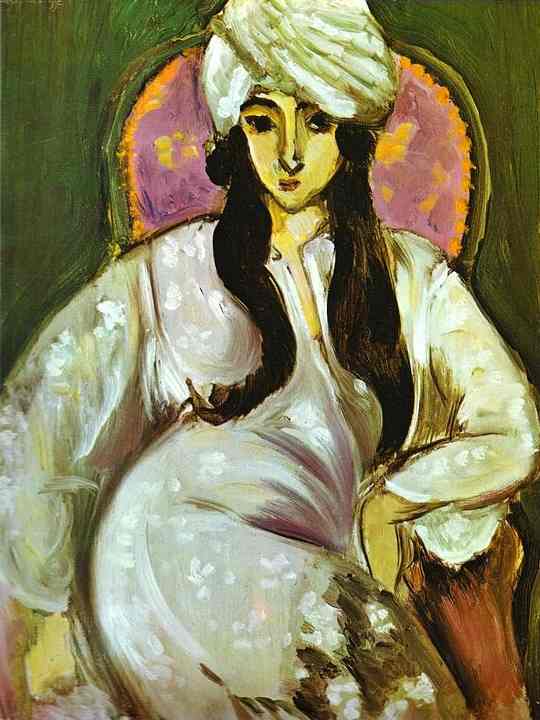 Laurette in a White Turban (1917) – Henri Matisse Tablo