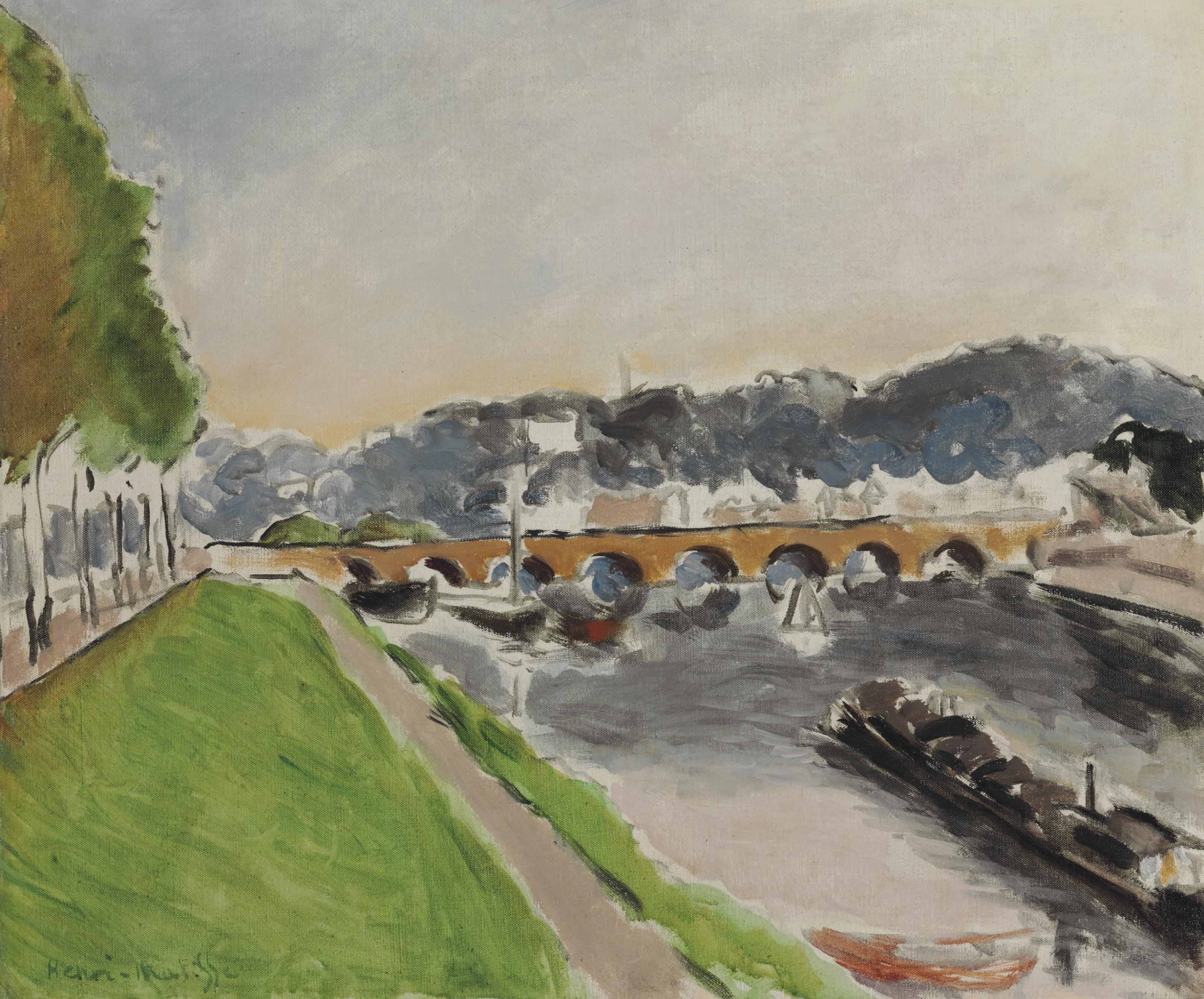 Le Pont De Sèvres Au Chaland (1917) Henri Matisse tablo - Dekolata