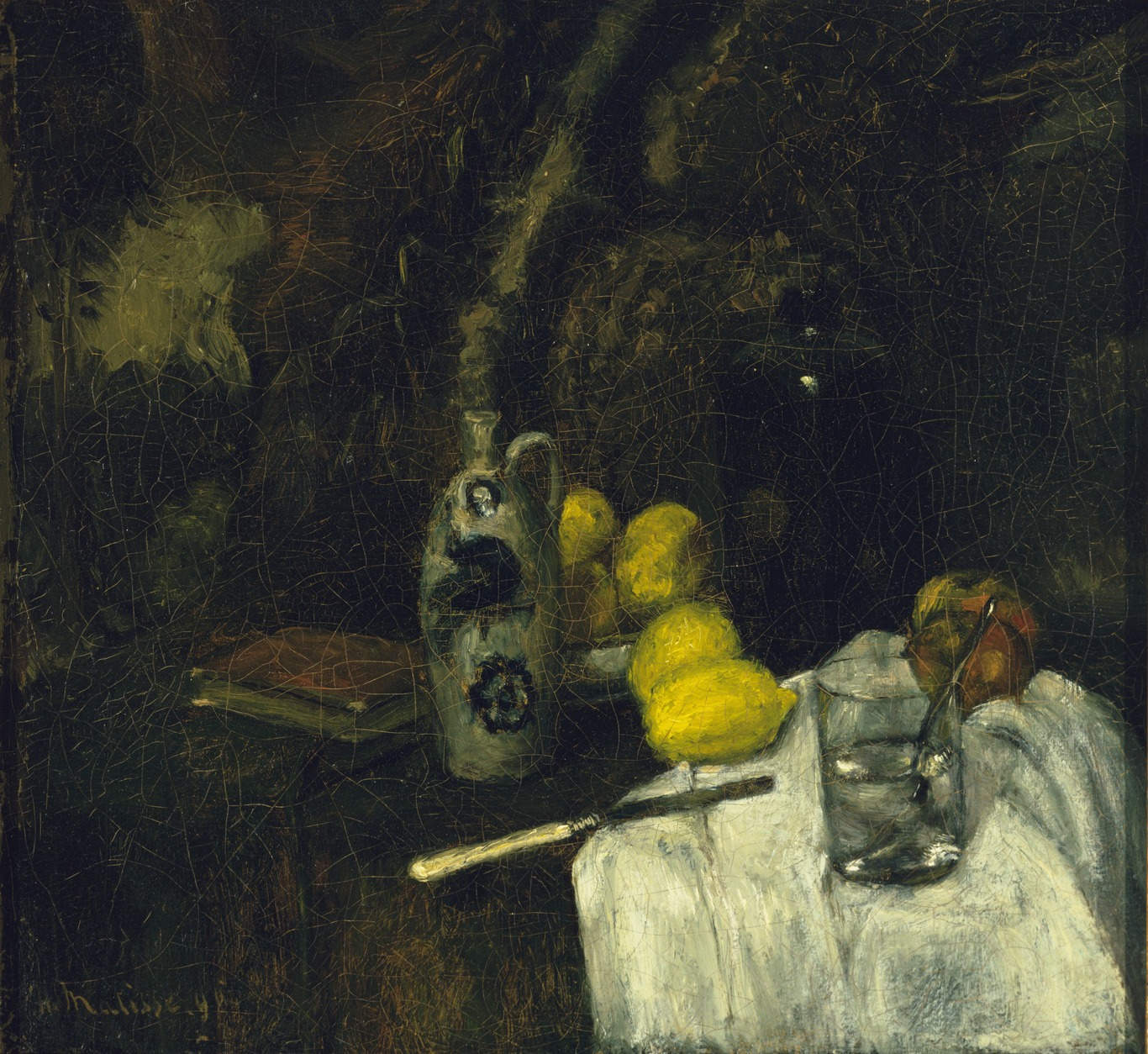 Lemons and Bottle of Dutch Gin (1896) Henri Matisse tablo - Dekolata