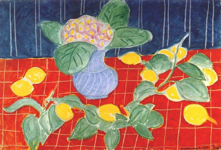 Lemons and Saxifrages (1943) Henri Matisse tablo - Dekolata