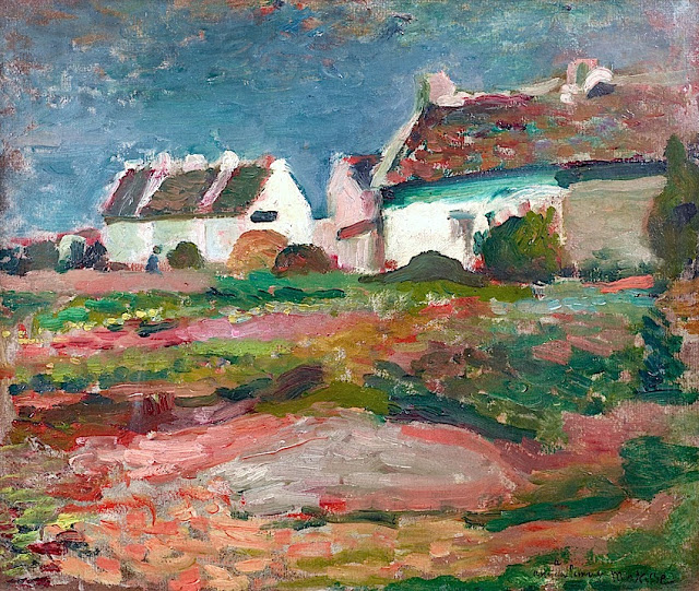 Maisons À Kervilahouen, Belle Ile (1896) Henri Matisse tablo - Dekolata