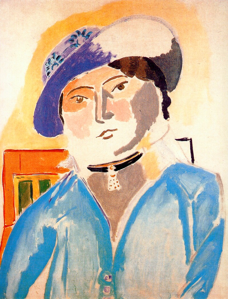 Marguerite in a Leather Hat (1914) Henri Matisse tablo - Dekolata