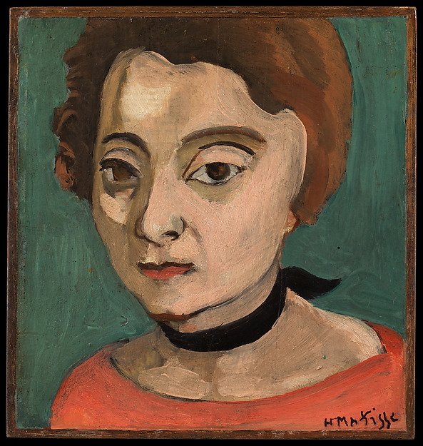 Marguerite with Black Velvet Ribbon (1916) Henri Matisse tablo - Dekolata