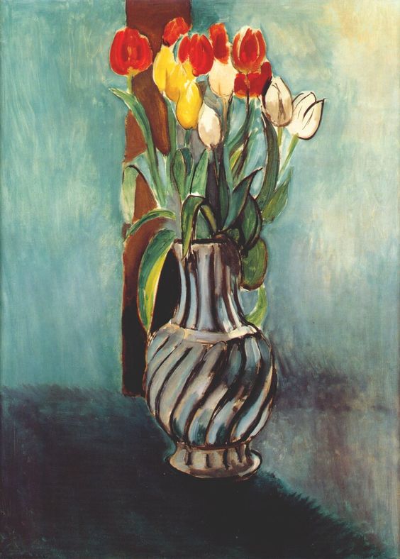 Me, Myself & Stendhal Vase of Tulips (1914) Henri Matisse tablo - Dekolata