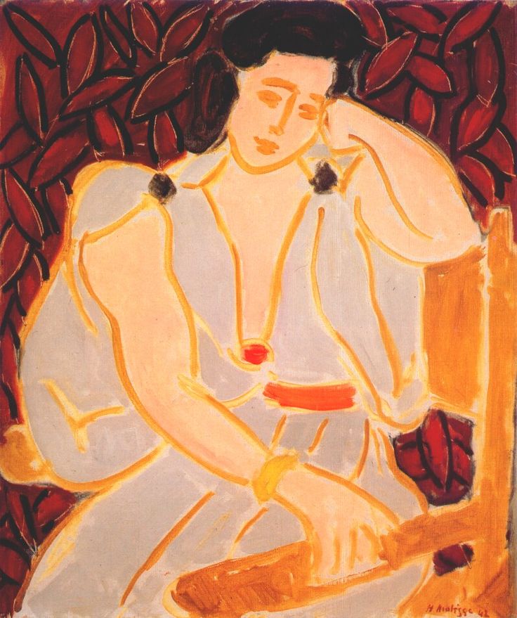 Monique in Gray Robe (1942) Henri Matisse tablo - Dekolata