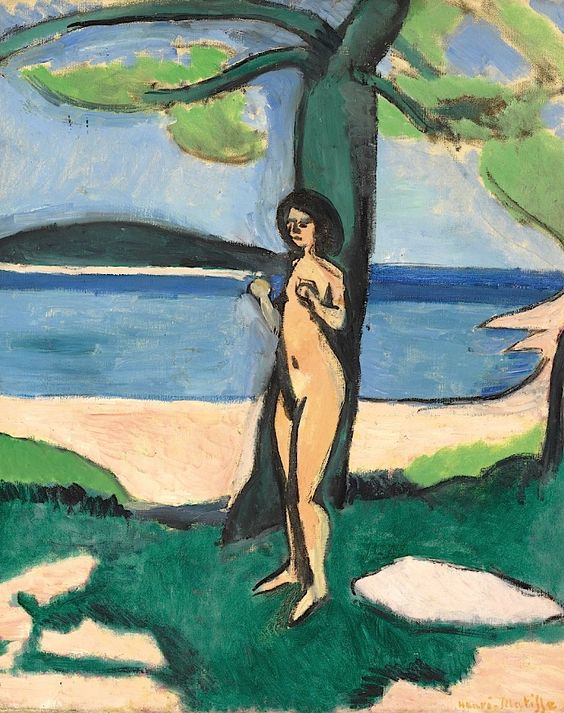 Nu Au Bord De La Mer (1909) Henri Matisse tablo - Dekolata