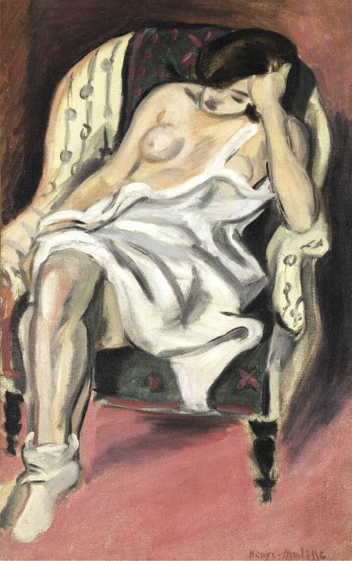 Nu Au Fauteuil (1921) Henri Matisse tablo - Dekolata