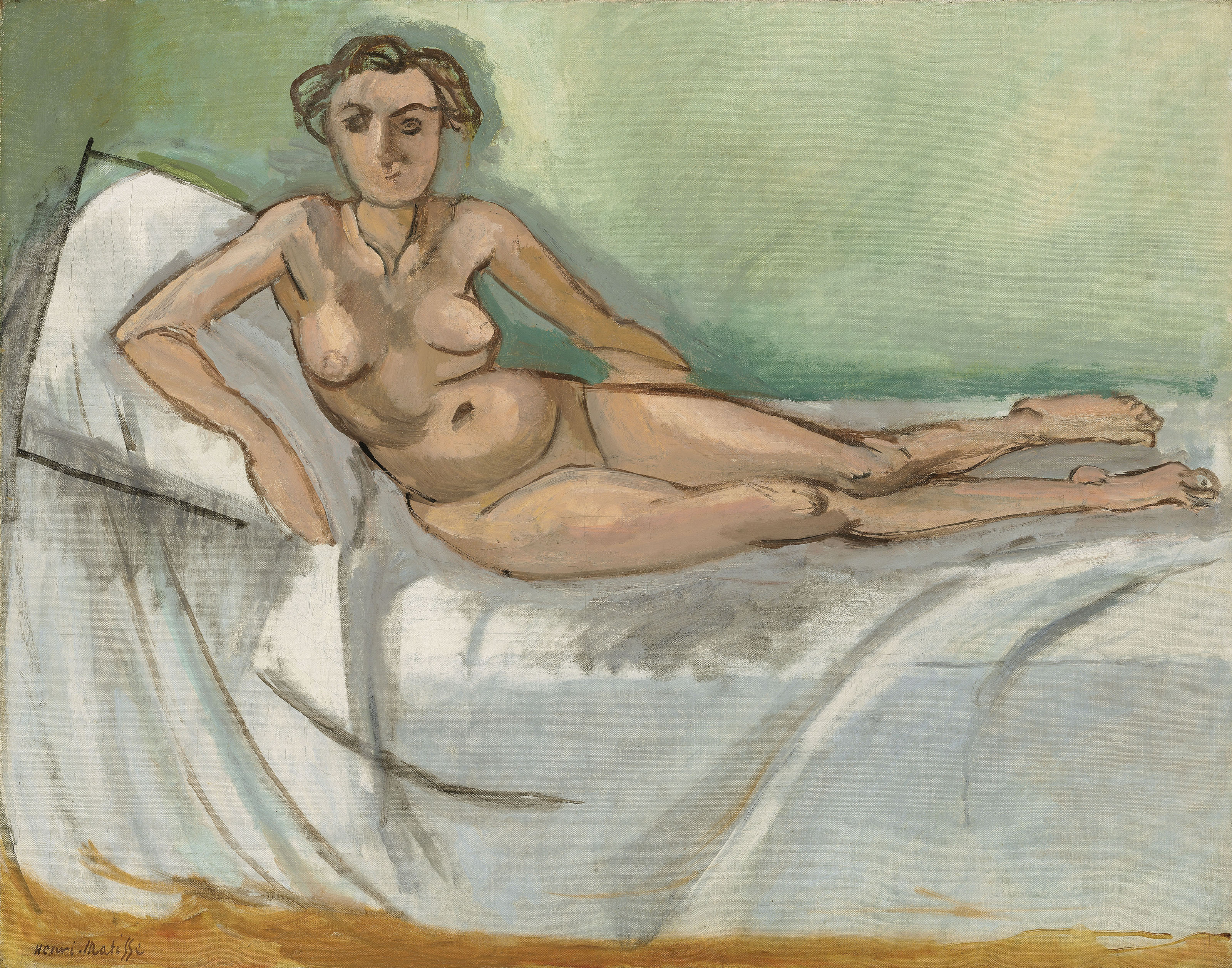 Nu Demi Couchee (1918) Henri Matisse tablo - Dekolata