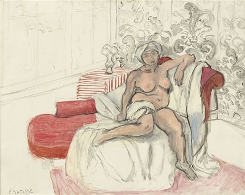 Nu Sur La Chaise Longue (1920) Henri Matisse tablo - Dekolata