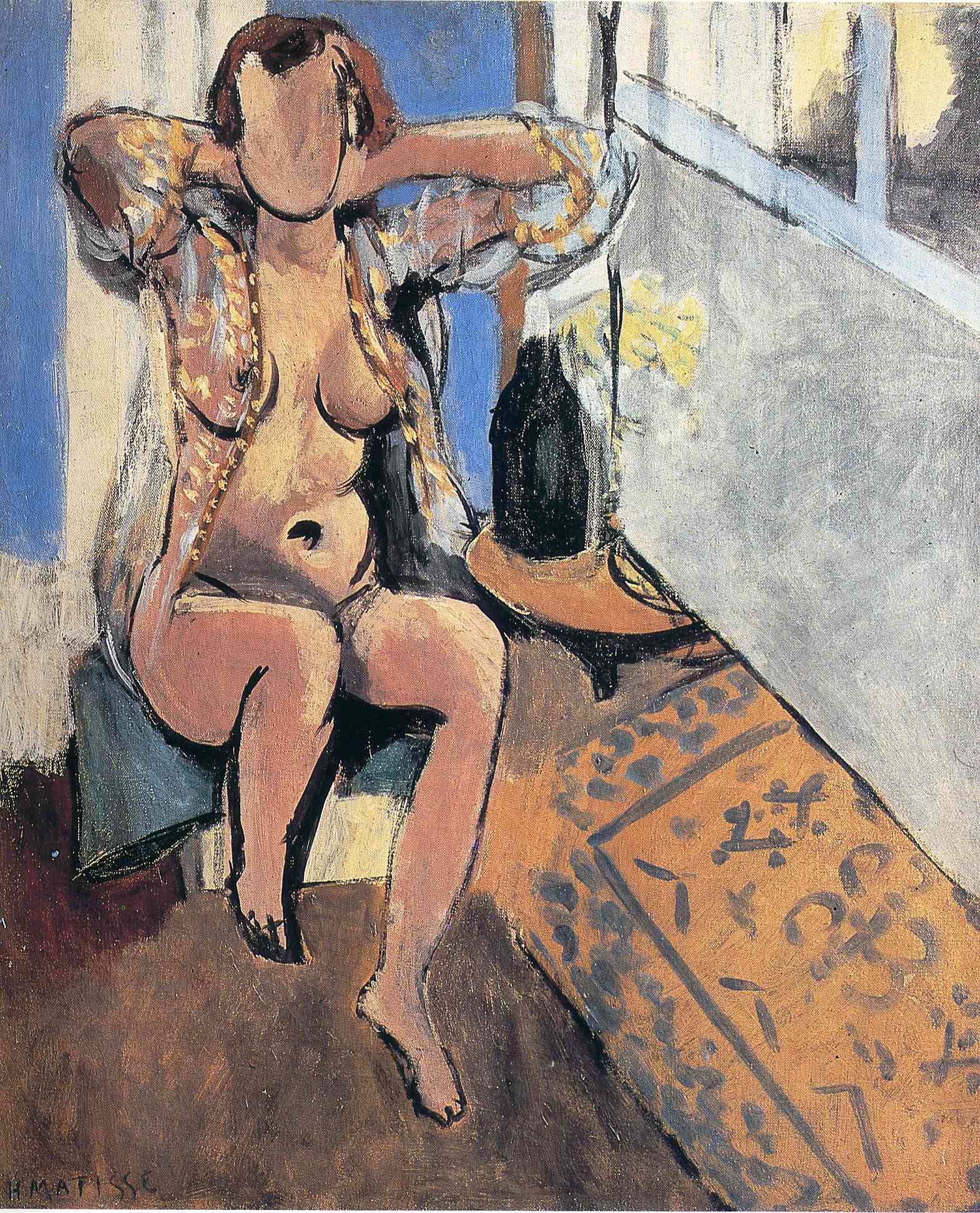 Nude, Spanish Carpet (1919) Henri Matisse tablo - Dekolata