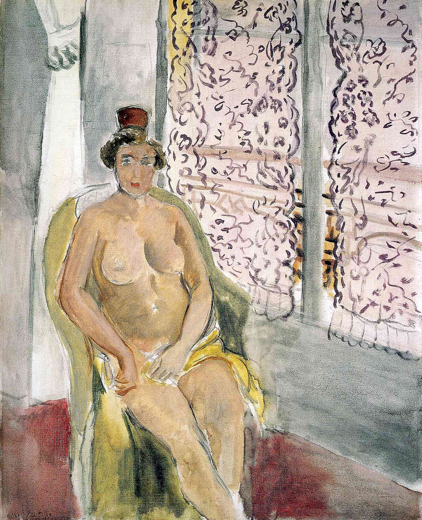 Nude In A Chair (1920) Henri Matisse tablo - Dekolata