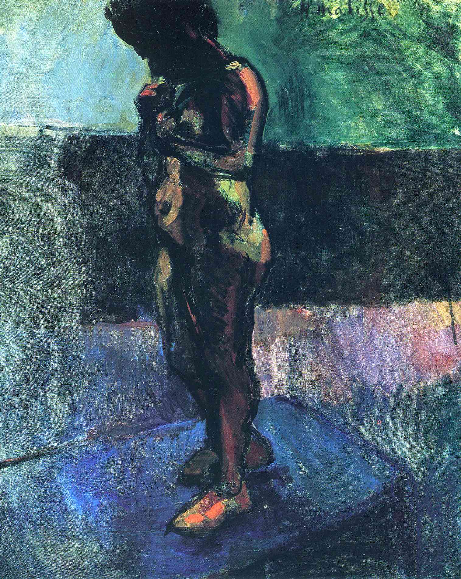 Nude Wearing Red Shoes (1907) Henri Matisse tablo - Dekolata