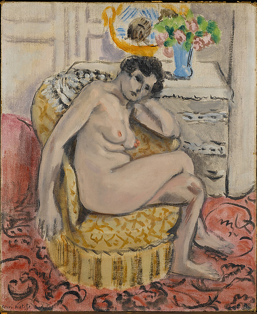 Nude in An Armchair (Nu Au Fauteuil) (1920) Henri Matisse tablo - Dekolata