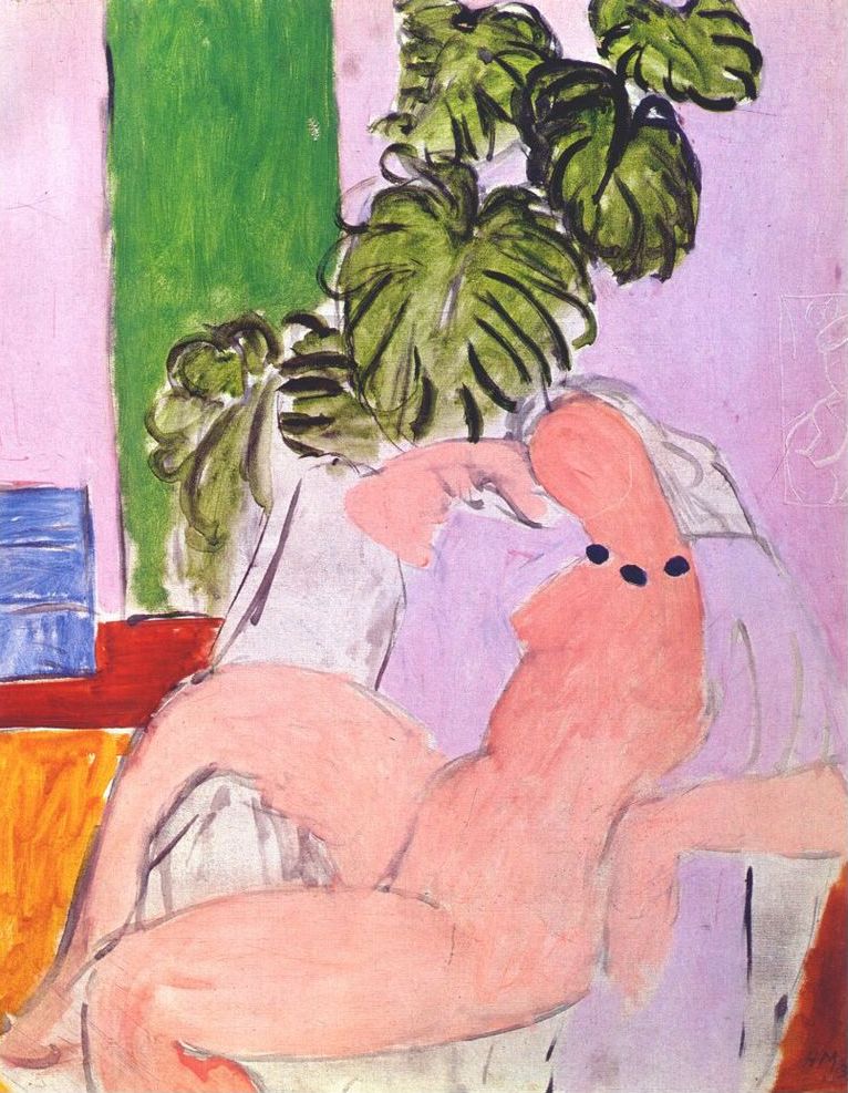 Nude in Armchair and Foliage (1937) Henri Matisse tablo - Dekolata