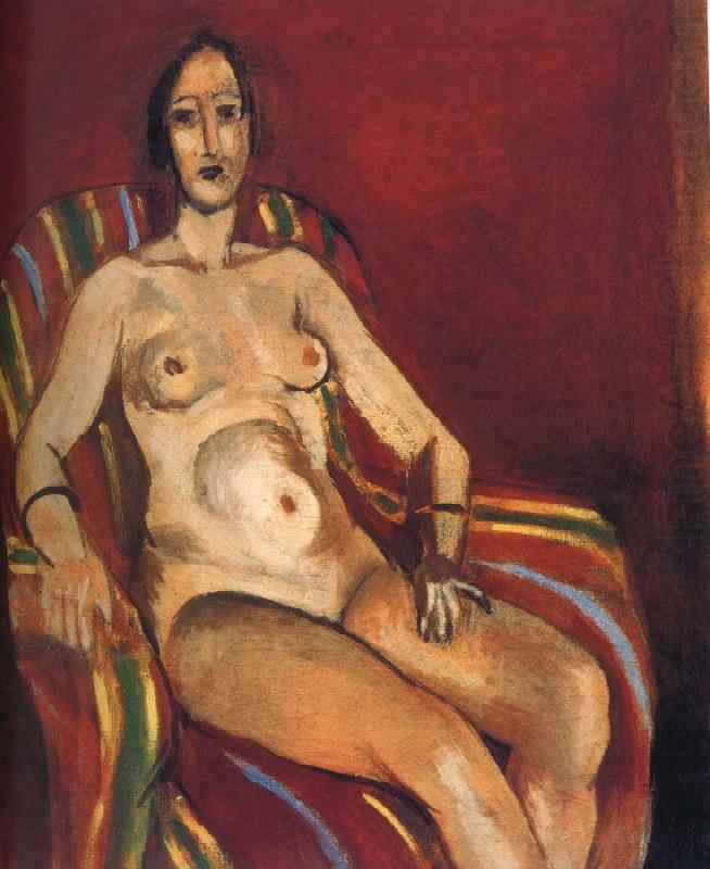 Nude in Front of a Red Background (1923) Henri Matisse tablo - Dekolata