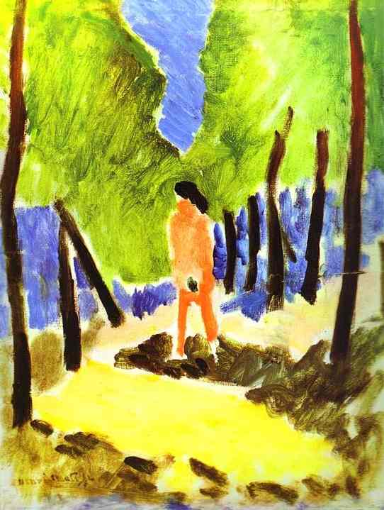 Nude in Sunlit Landscape (1909) Henri Matisse tablo - Dekolata