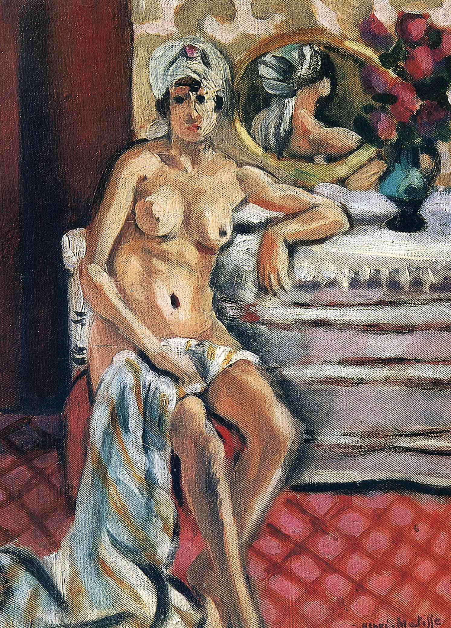 Nude in a Turban (1922) Henri Matisse tablo - Dekolata
