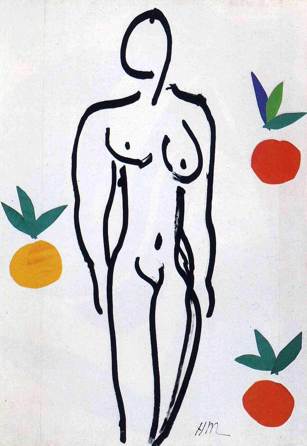 Nude with Oranges (1951) – Henri Matisse Tablo
