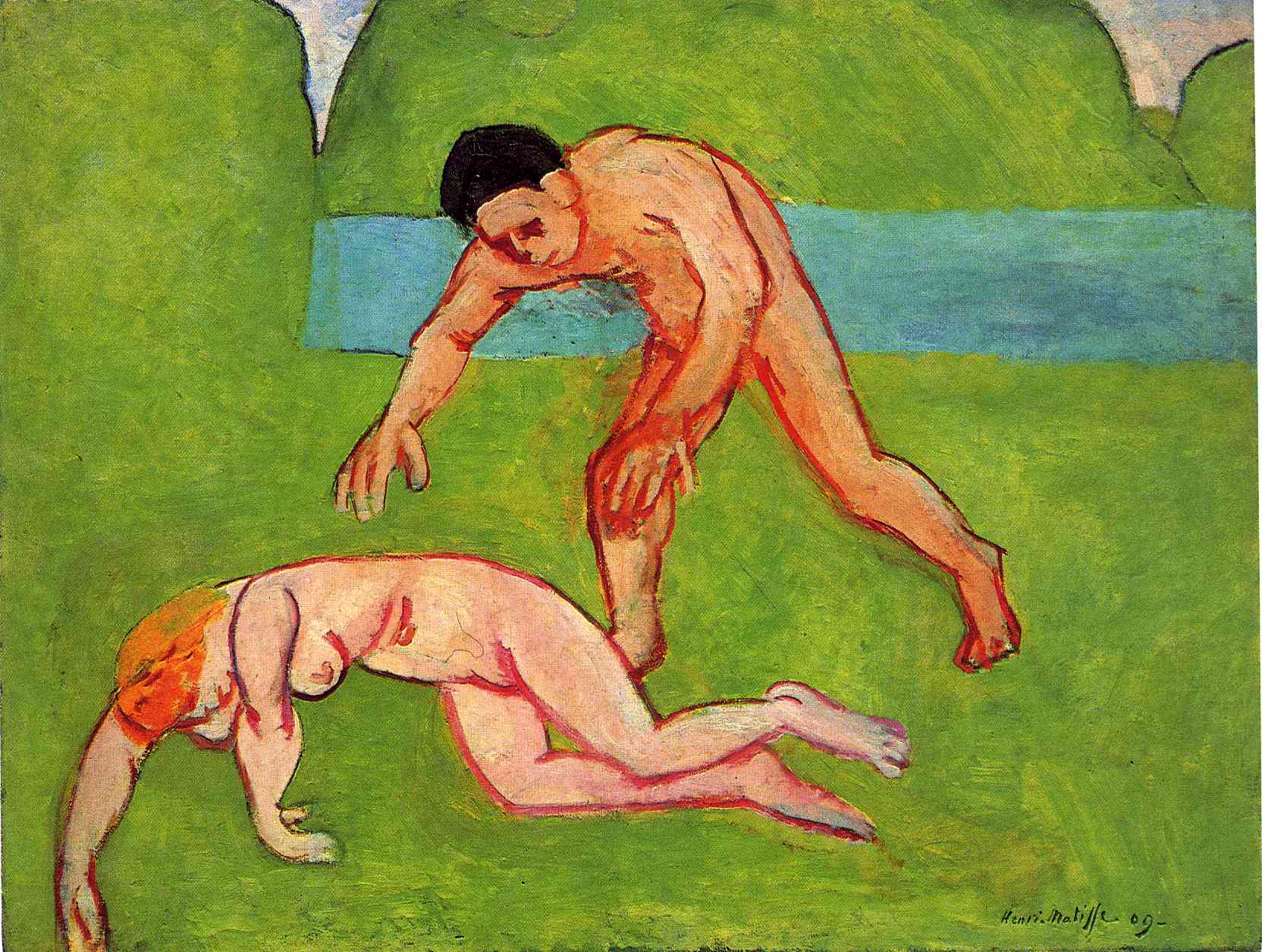 Nymph and Satyr (1909) Henri Matisse tablo - Dekolata