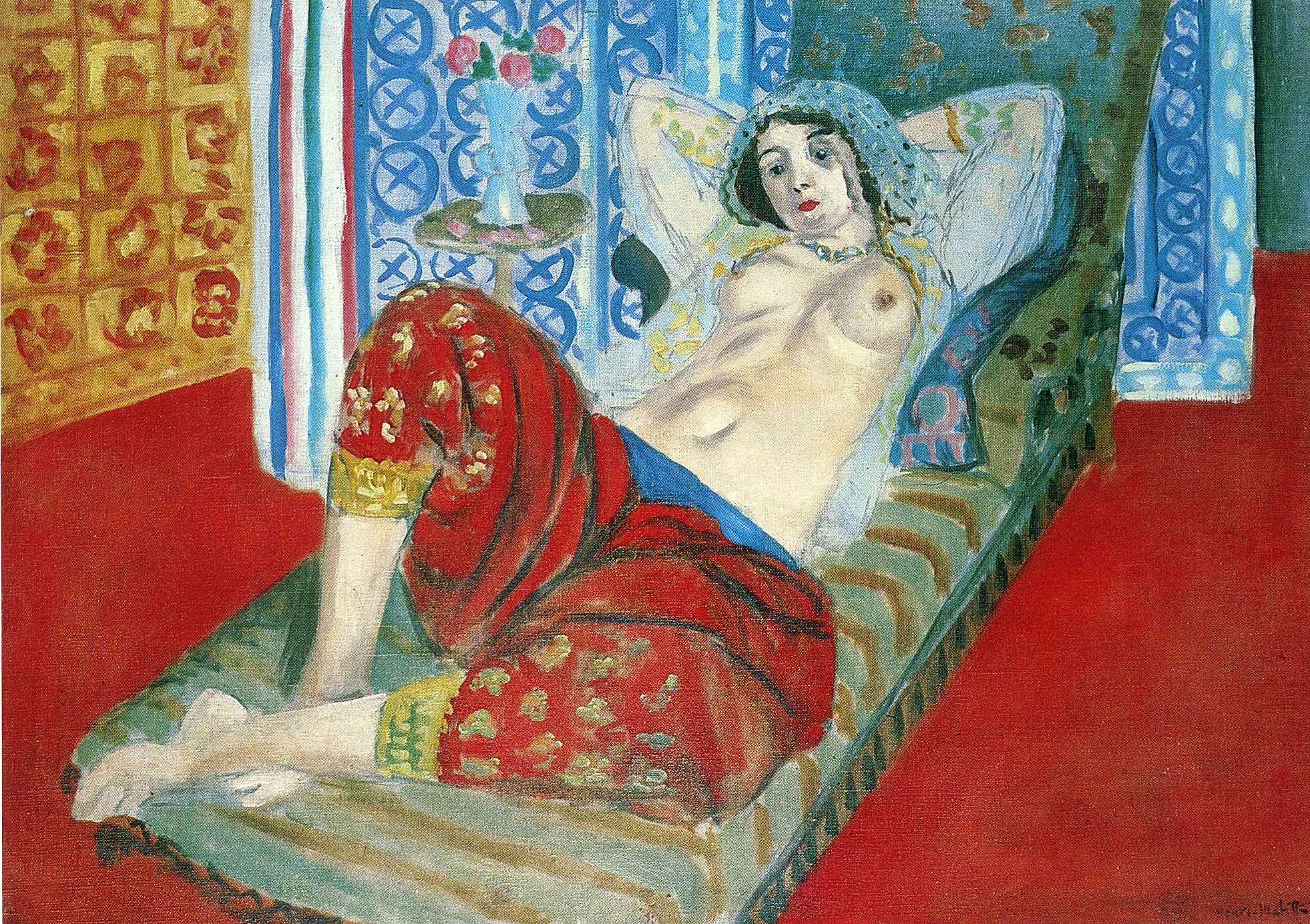 Odalisque in Red Culottes (1921) – Henri Matisse Tablo